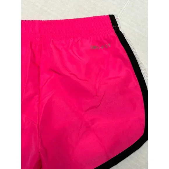 Nike Toddler Girl 3T Elastic Waist Dri Fit Built in Brief Racer Shorts Pink New - Picture 6 of 9